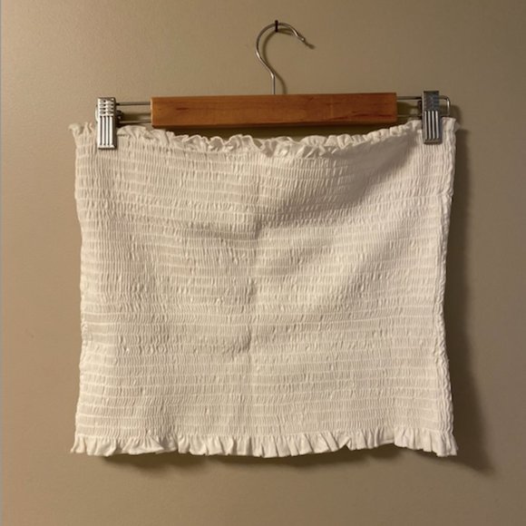 H&M White Smocked Tube Top - Picture 3 of 4